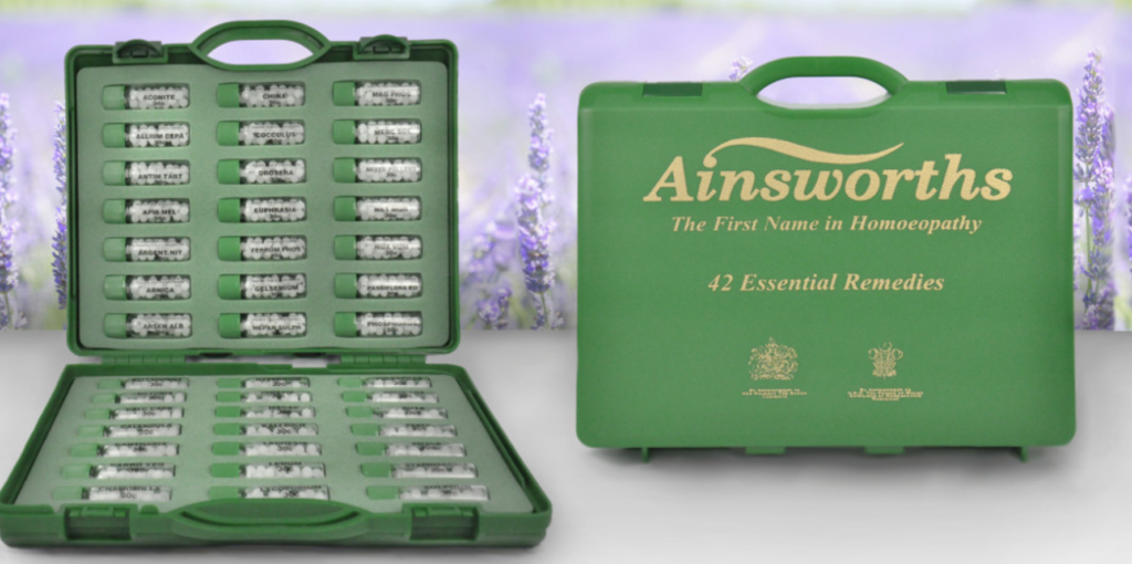 Screenshot of an Ainsworths Homeopathic First Aid Kit